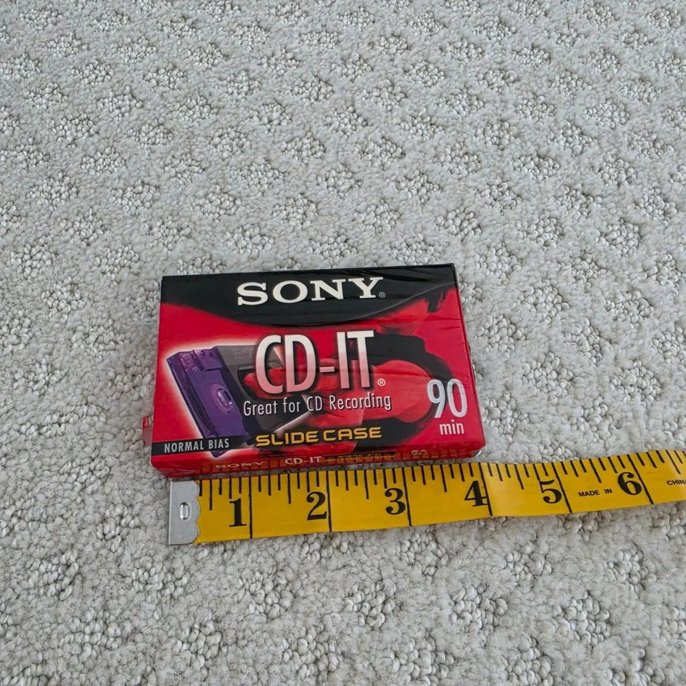 Sony CD-IT 90 Min Normal Bias Audio Cassette Tape Blank Sealed Slide Case NEW